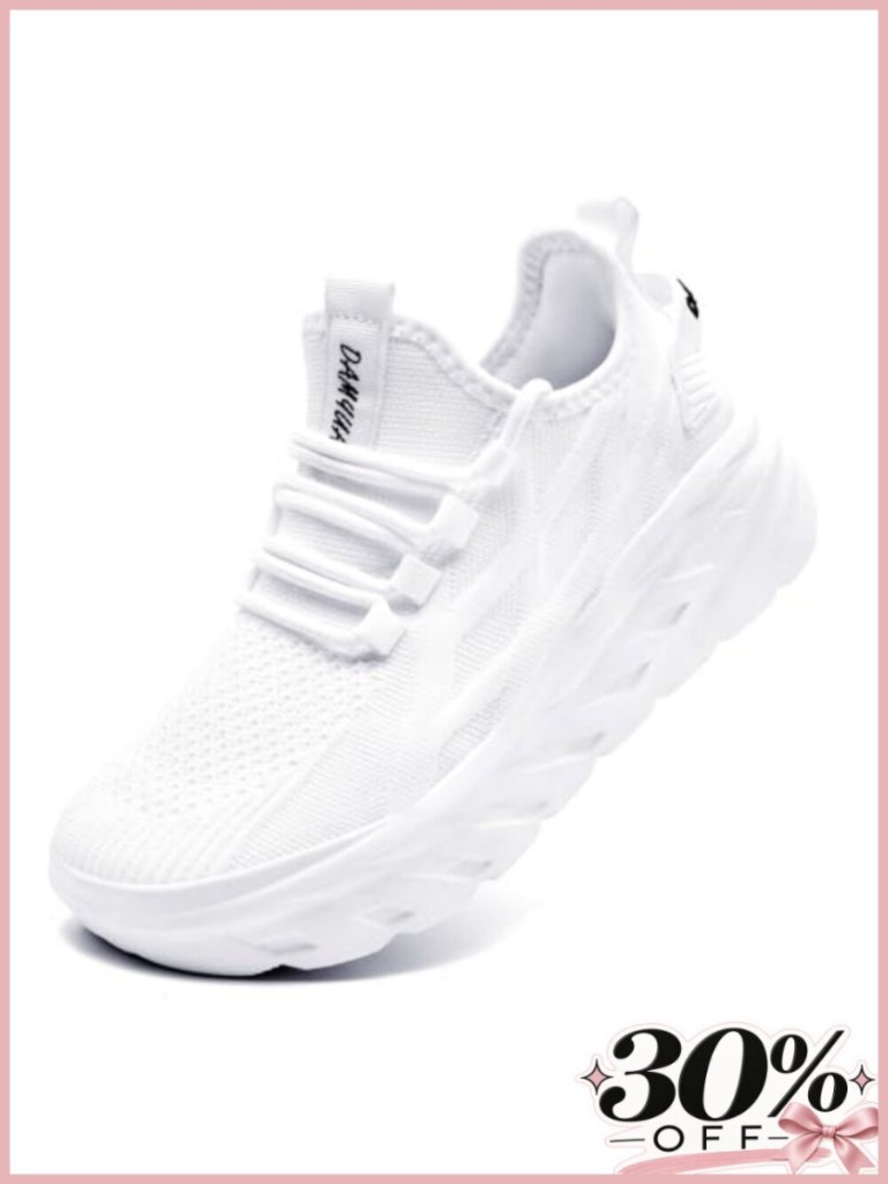 Women's Thick Soled Slip On Walking Sneakers Lightweight Breathable Comfort